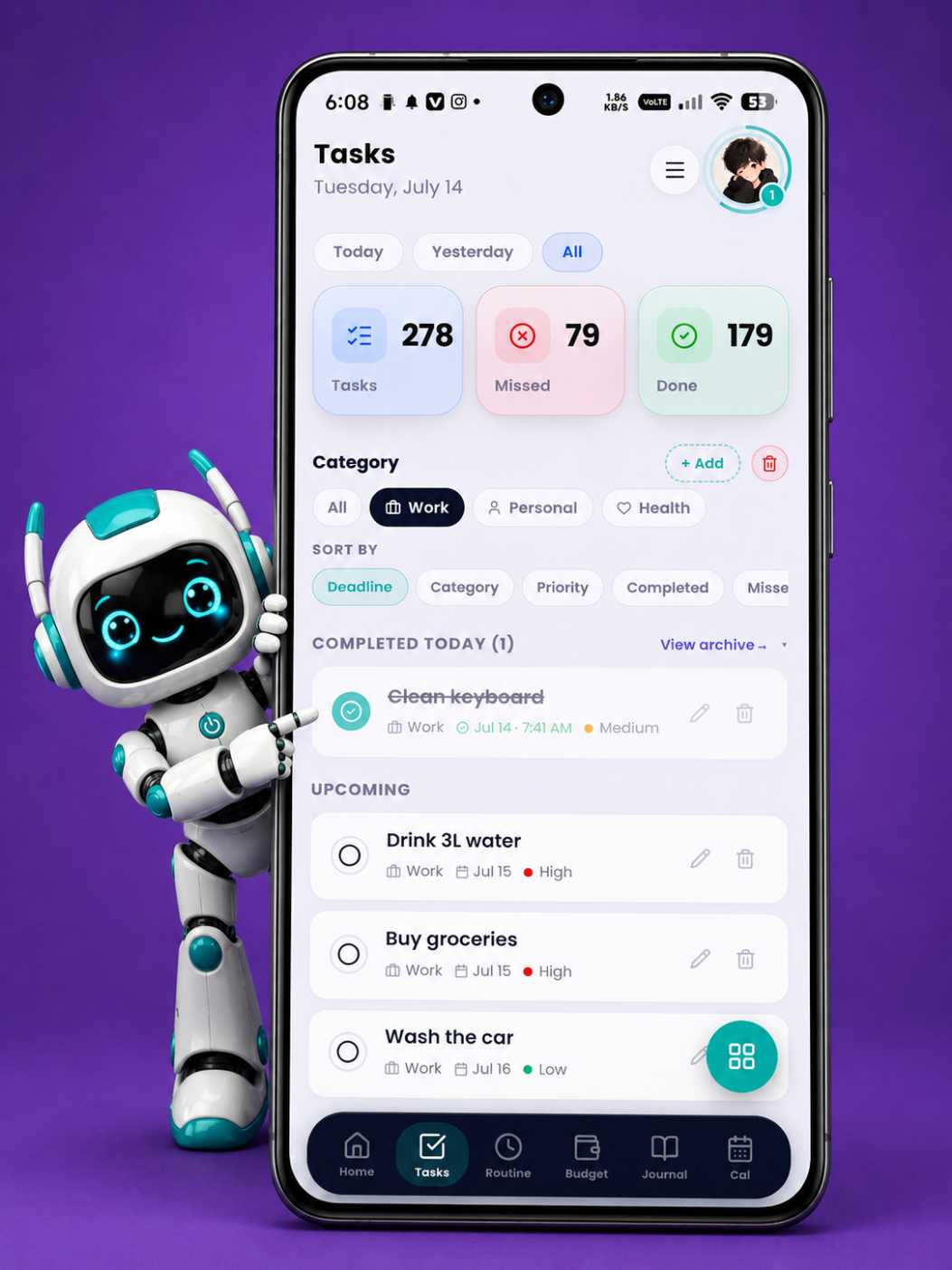 dailyAxis — Tasks